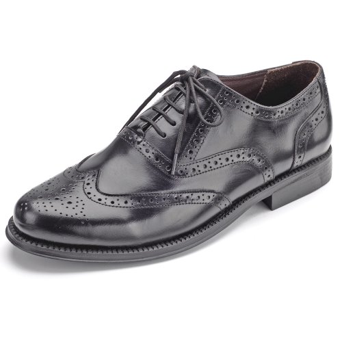 Clifford James Mens Real Genuine Leather Brogues. (8.5, Black ...