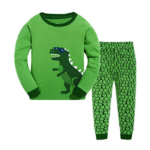 Tkria Kids Boys Pyjamas Set Dinosaur Nightwear Sleepwear Long Pjs Set ...